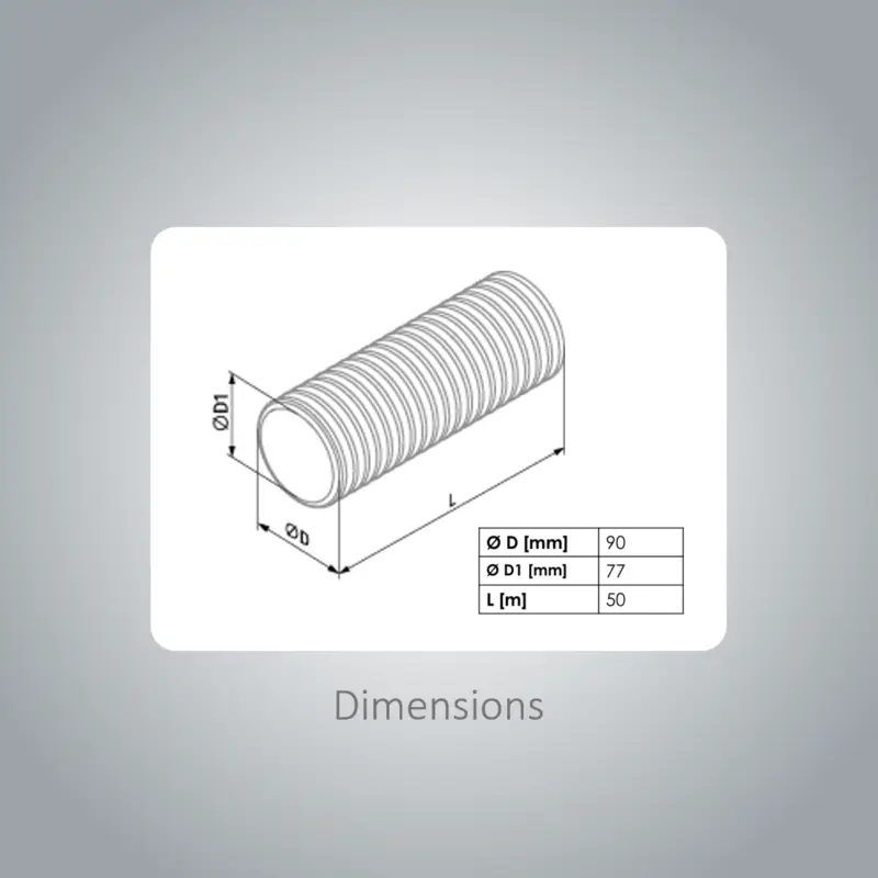 BlauFast 90 - RK90/50-01 Ducting 50m - Image 2